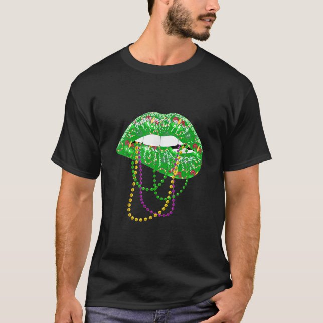 Mardi Gras For Women Lips Queen Carnival Costume P T-Shirt (Front)