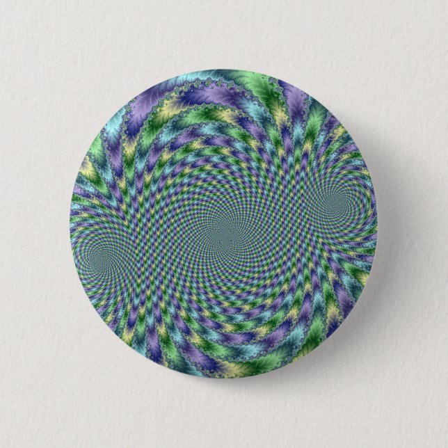 Mardi Gras - Fractal 2 Inch Round Button (Front)
