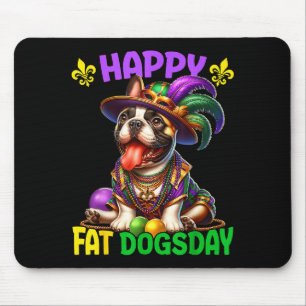 Mardi Gras French Bulldog Fat Dogsday Frenchie Mar Mouse Pad