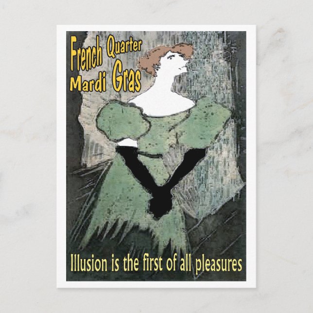 Mardi Gras French Quarter Postcard (Front)