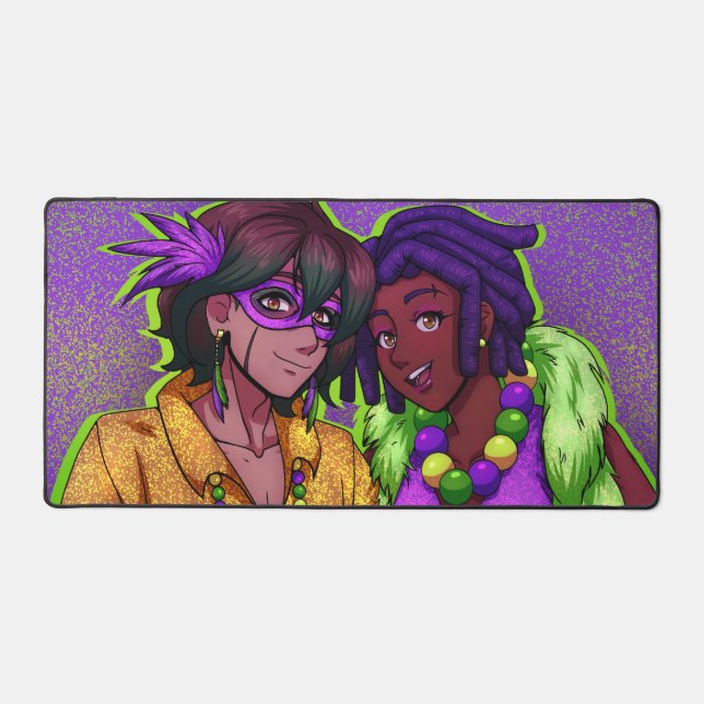 Mardi Gras Friends Desk Mat (Front)