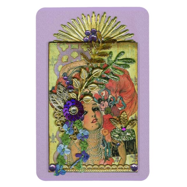 Mardi Gras Frolic Magnet (Vertical)