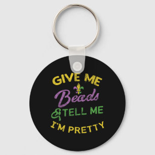 Mardi Gras Funny Beads Unique New Orleans Gift  Keychain