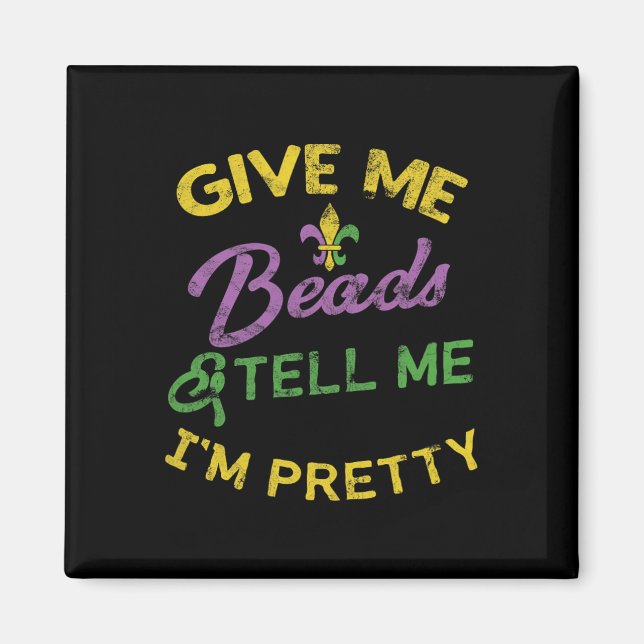 Mardi Gras Funny Beads Unique New Orleans Gift  Magnet (Front)