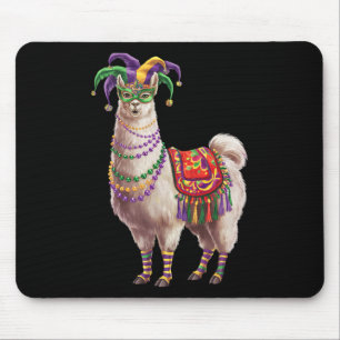 Mardi Gras Funny Llama No Probllama New Orleans Lo Mouse Pad