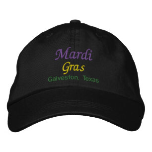 Mardi Gras Galveston Texas Embroidered Hat