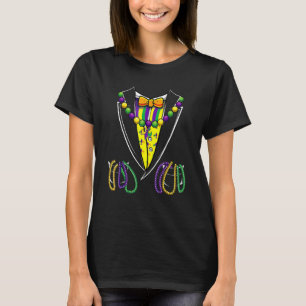 Mardi Gras Gentlemen Festival Parade Costume Tuxed T-Shirt