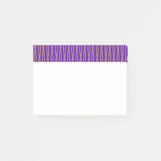 Mardi Gras Geometric Repeat  Post-it Notes (Front)