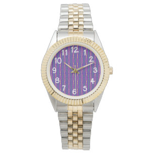 Mardi Gras Geometric Repeat Watch
