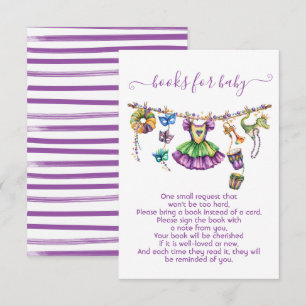 Mardi Gras Girl Clothesline books for baby Invitation