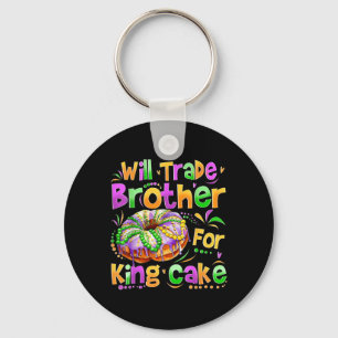 Mardi Gras Girls Kids Will Trade Brother For King Keychain