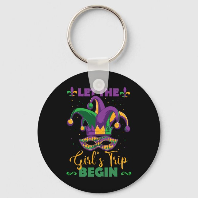 Mardi Gras Girl's Weekend  Keychain (Front)