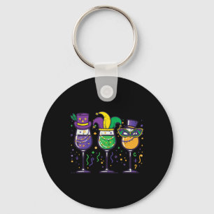Mardi Gras Gl Funny Fat Tuesday Carnival Party Mom Keychain