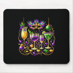 Mardi Gras Gl Of Wine Drinking Team Wine Festival  Mouse Pad