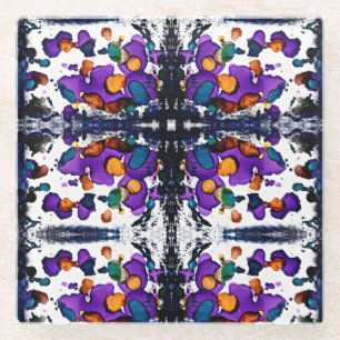 Mardi Gras Glass Coaster