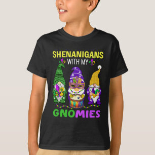 Mardi Gras Gnomes Leopard Carnival New Orleans Tri T-Shirt