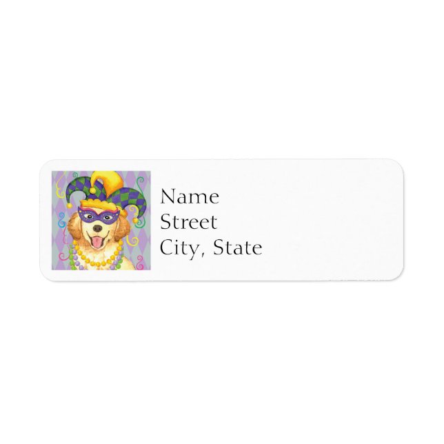 Mardi Gras Golden Retriever (Front)