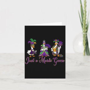 Mardi Gras Goose 2026 Gift Funny Tee Men,women  Card