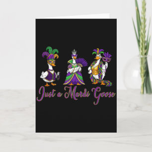 Mardi Gras Goose 2026 Gift Funny Tee Men,women  Card