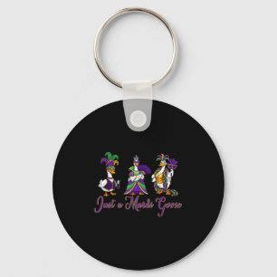 Mardi Gras Goose 2026 Gift Funny Tee Men,women Keychain
