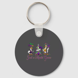 Mardi Gras Goose 2026 Gift Funny Tee Men, Women Keychain
