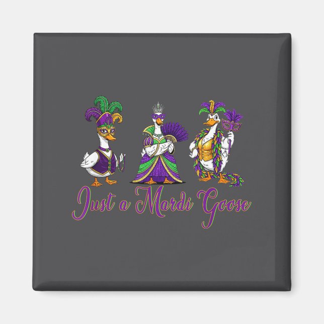 Mardi Gras Goose 2026 Gift Funny Tee Men, Women  Magnet (Front)