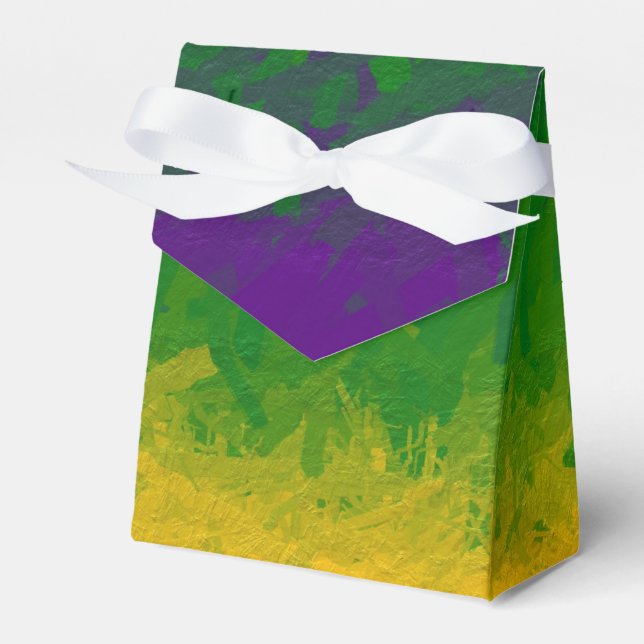 Mardi Gras Gradient Favor Box (Front Side)