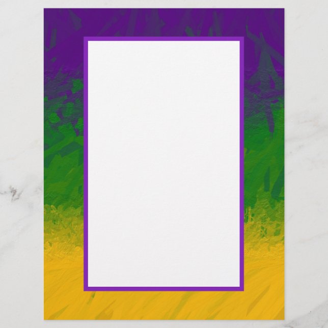 Mardi Gras Gradient Letterhead (Front)