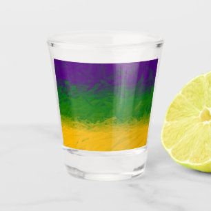 Mardi Gras Gradient Shot Glass