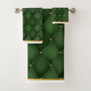 Mardi Gras Green Gold BATHROOM TOWEL SET