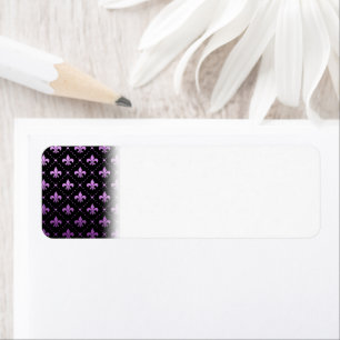 Mardi Gras Grid Bright Purple Fleur De Lis NOLA