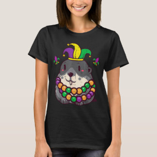 Mardi Gras Groundhog Fat Tuesday Woodchuck Men Wom T-Shirt