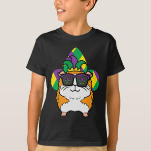 Mardi Gras Guinea Pig Carnival Boys Girls Kids Wom T-Shirt