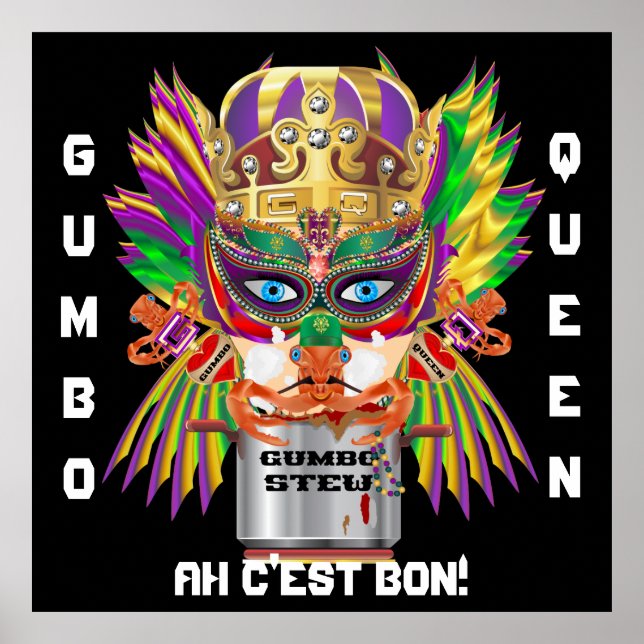 Mardi Gras Gumbo Queen View Hints please Poster (Front)