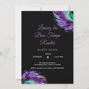 Mardi Gras Happy Hour Invitation