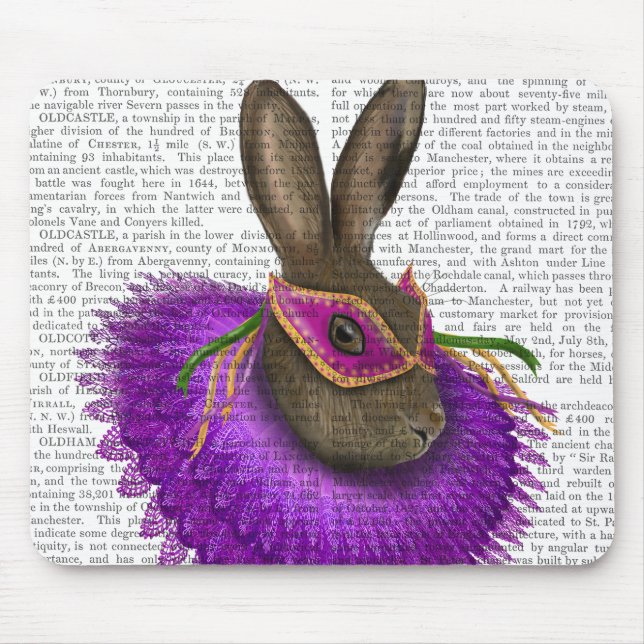 Mardi Gras Hare 2 Mouse Pad (Front)