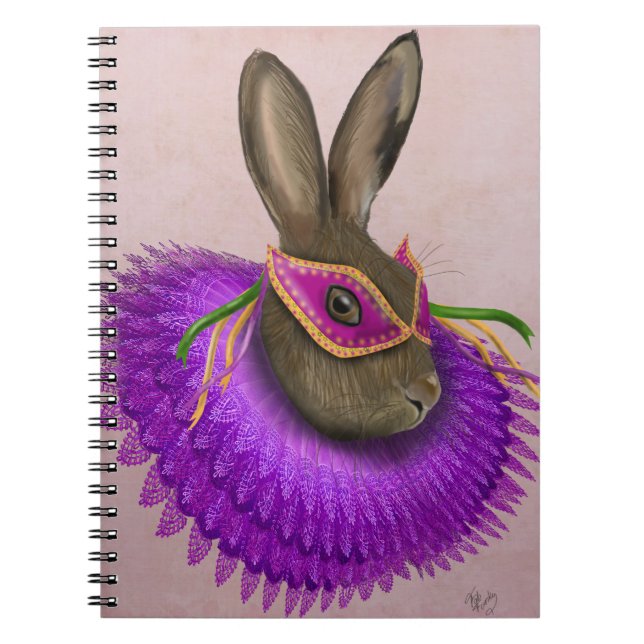 Mardi Gras Hare 4 Notebook (Front)