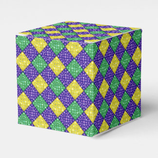 Mardi Gras Harlequin Diamond Carnival Pattern Favor Box