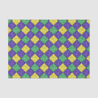Mardi Gras Harlequin Diamond Carnival Pattern Tissue Paper