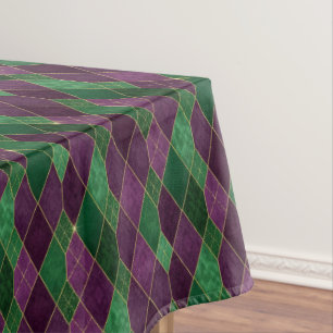 Mardi Gras Harlequin Diamond Tablecloth