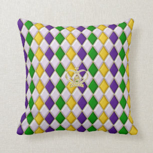 Mardi Gras Harlequin Motif 3 avec Coussins de la c
