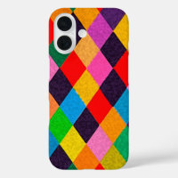 MARDI GRAS HARLEQUIN PATTERN Colourful Rhombi
