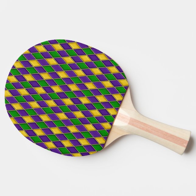 Mardi Gras Harlequin Pattern Paddles (Side)