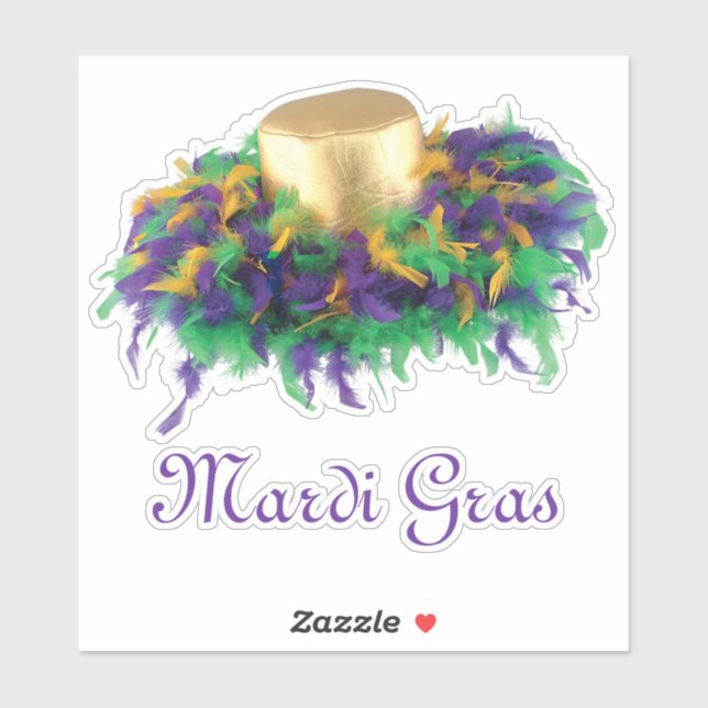 Mardi Gras Hat Sticker (Sheet)