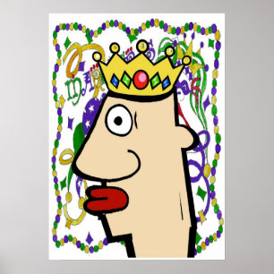 Mardi Gras Head Poster