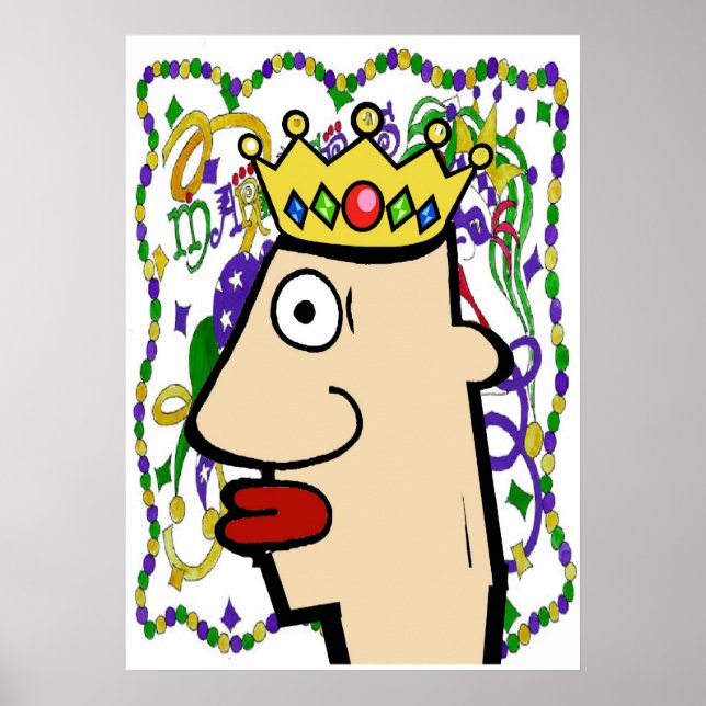 Mardi Gras Head Poster (Front)