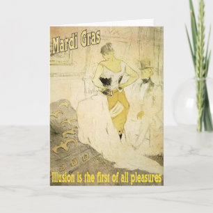 Mardi Gras Illusion Card