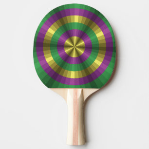 Mardi Gras Illusion Ping Pong Paddle