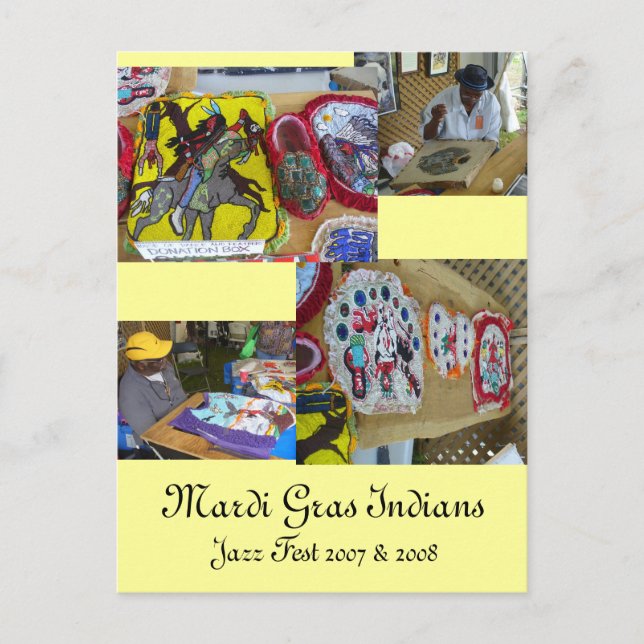 Mardi Gras Indiens & Costumes - Carte postale (Devant)