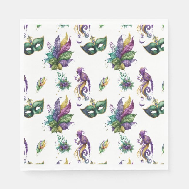Mardi Gras Inspired Paper Napkins (Front)